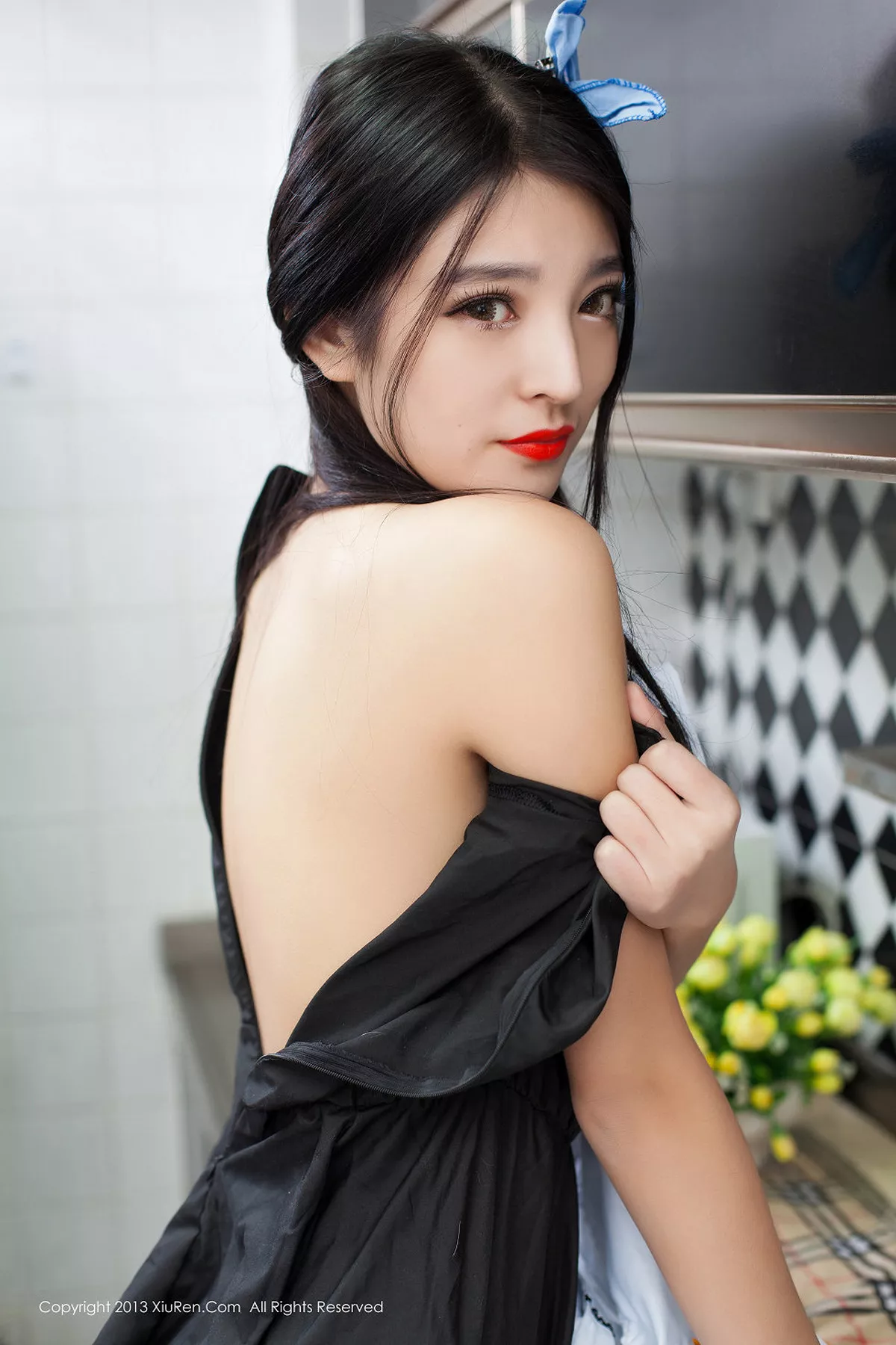 秀人集.com_[XiuRen秀人网]No.066_绝美女神陈大榕黑色女仆装性感厨娘系列写真秀110P