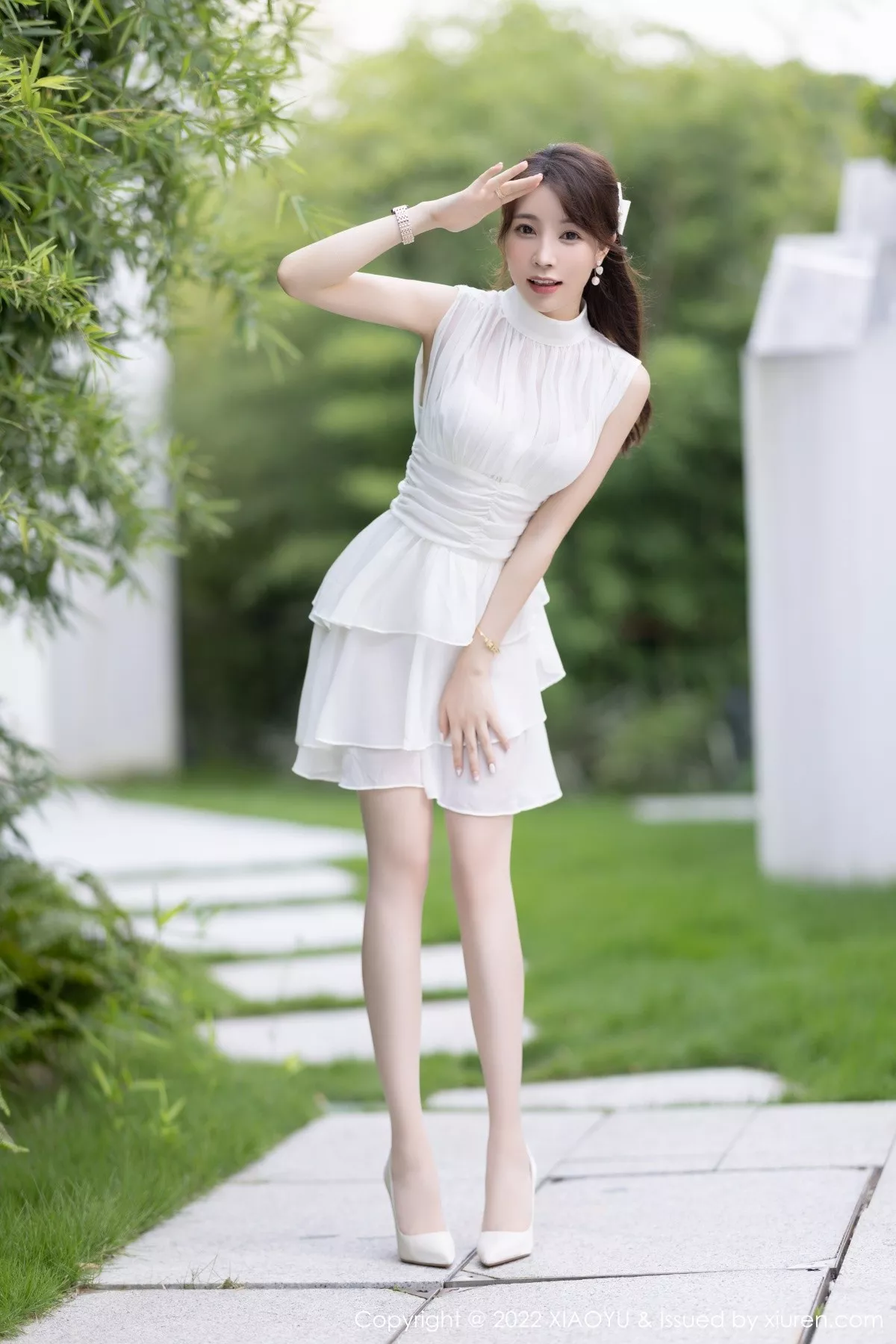 秀人集.com_[XiaoYu画语界]Vol.859_女神徐莉芝Booty脱白色连衣短裙露性感白色内衣完美诱惑写真77P