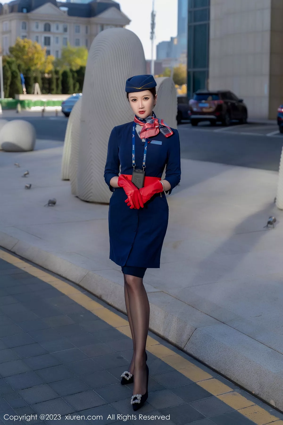 秀人集.com_[XiuRen秀人网]No.6288_模特顾乔楠Cora脱性感空姐制服露黑色内衣配超薄黑丝诱惑写真66P