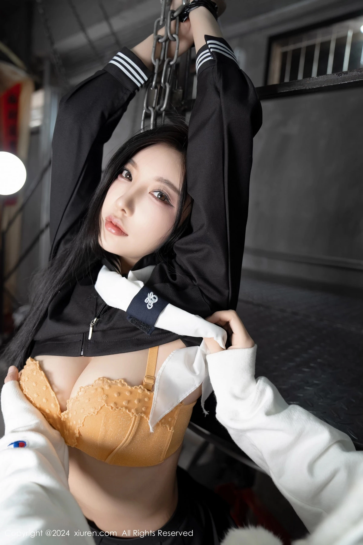 秀人集.com_[XiuRen秀人网]No.8080_女神杨晨晨Yome性感黑色制服露黄色内衣秀丰腴身材完美诱惑写真90P