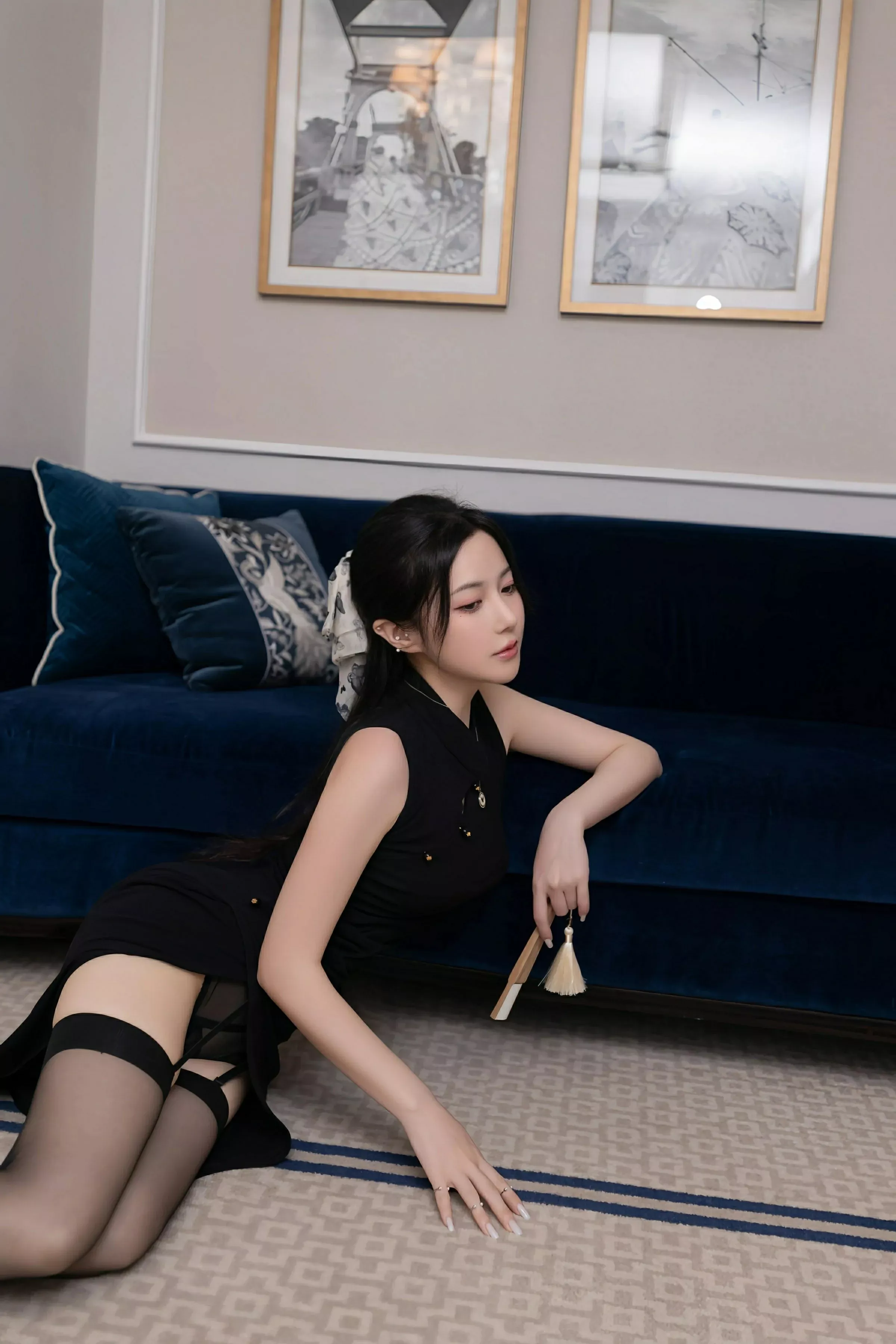 秀人集.com_[XiuRen秀人网]No.10480_模特鱼子酱Fish性感黑色连衣长裙露黑色内衣秀婀娜身段诱惑写真80P