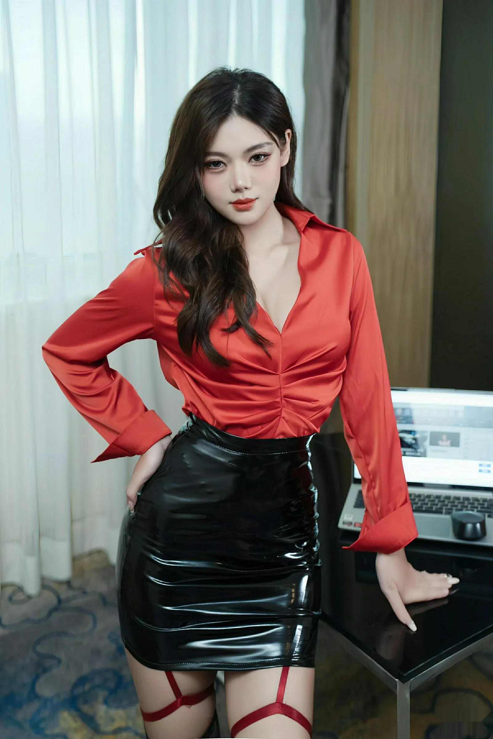 秀人集.com_[XiuRen秀人网]No.10616_模特叮当DD性感红色情趣内衣配红丝吊袜秀惹火身材诱惑写真62P