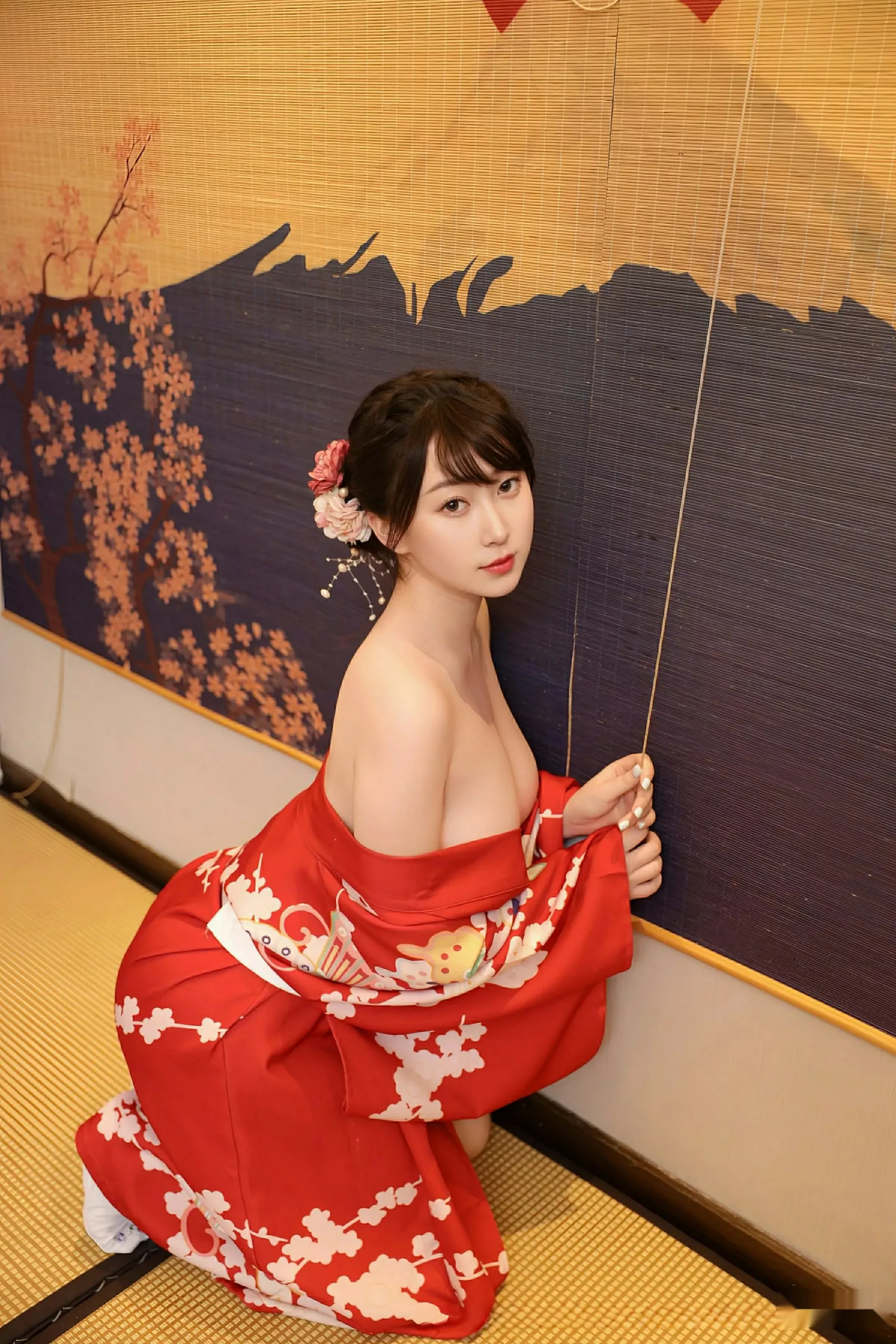 秀人集.com_[XiuRen秀人网]No.10624_模特李沁恩lrene性感日系风红色服饰半脱秀丰腴身材惹火诱惑写真69P