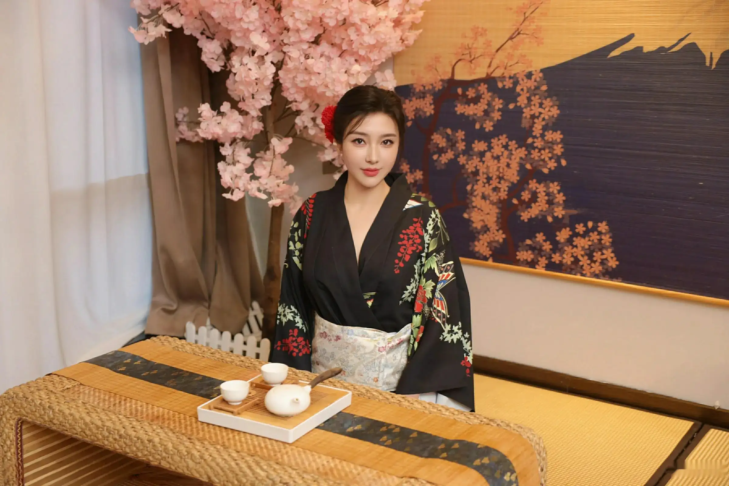 秀人集.com_[XiuRen秀人网]No.10627_模特苏一诺性感日系黑色服饰露红色内衣秀曼妙身材迷人诱惑写真80P