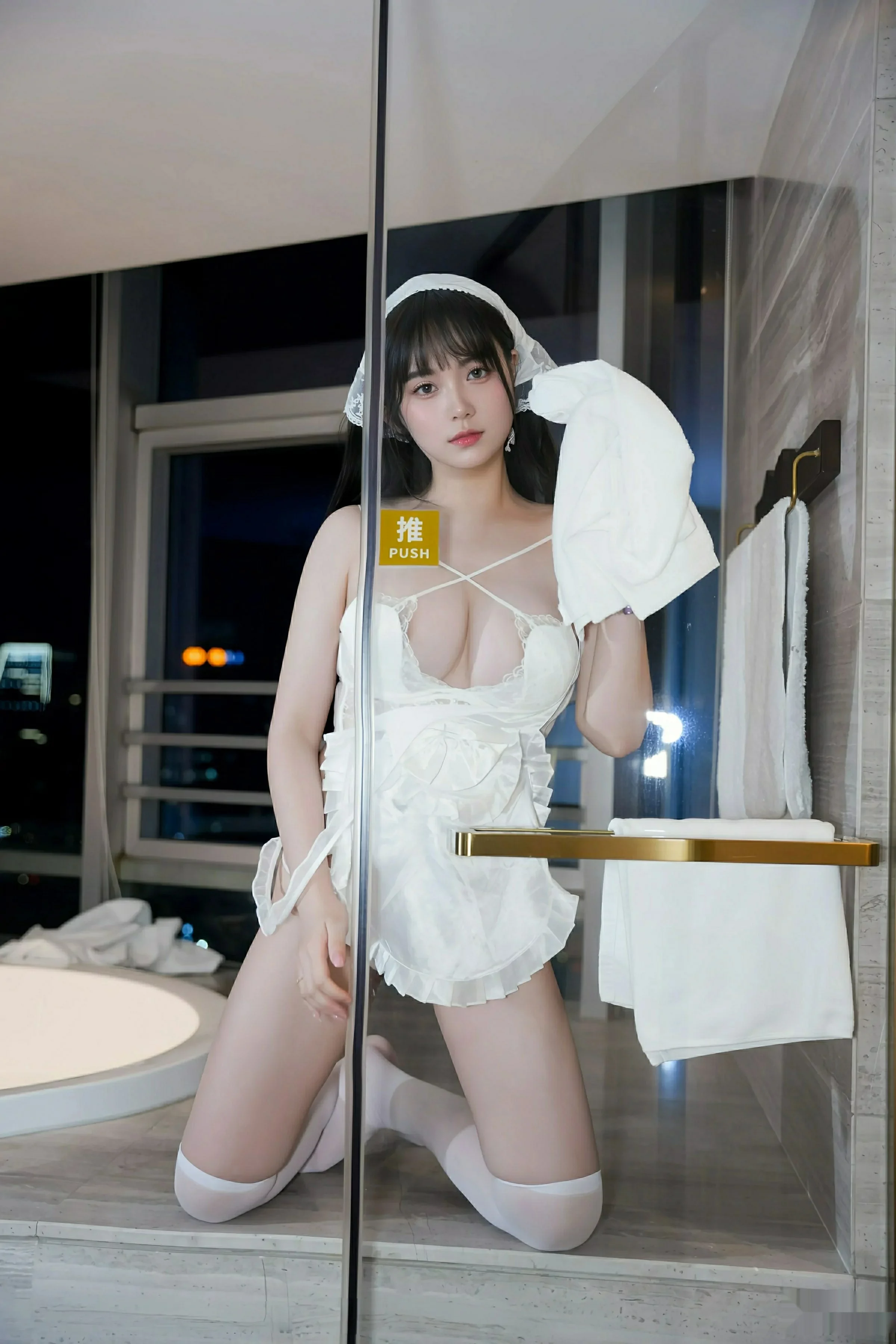 秀人集.com_[XiuRen秀人网]No.10631_模特软情性感白色女仆服饰配白色丝袜秀曼妙身姿迷人诱惑写真78P