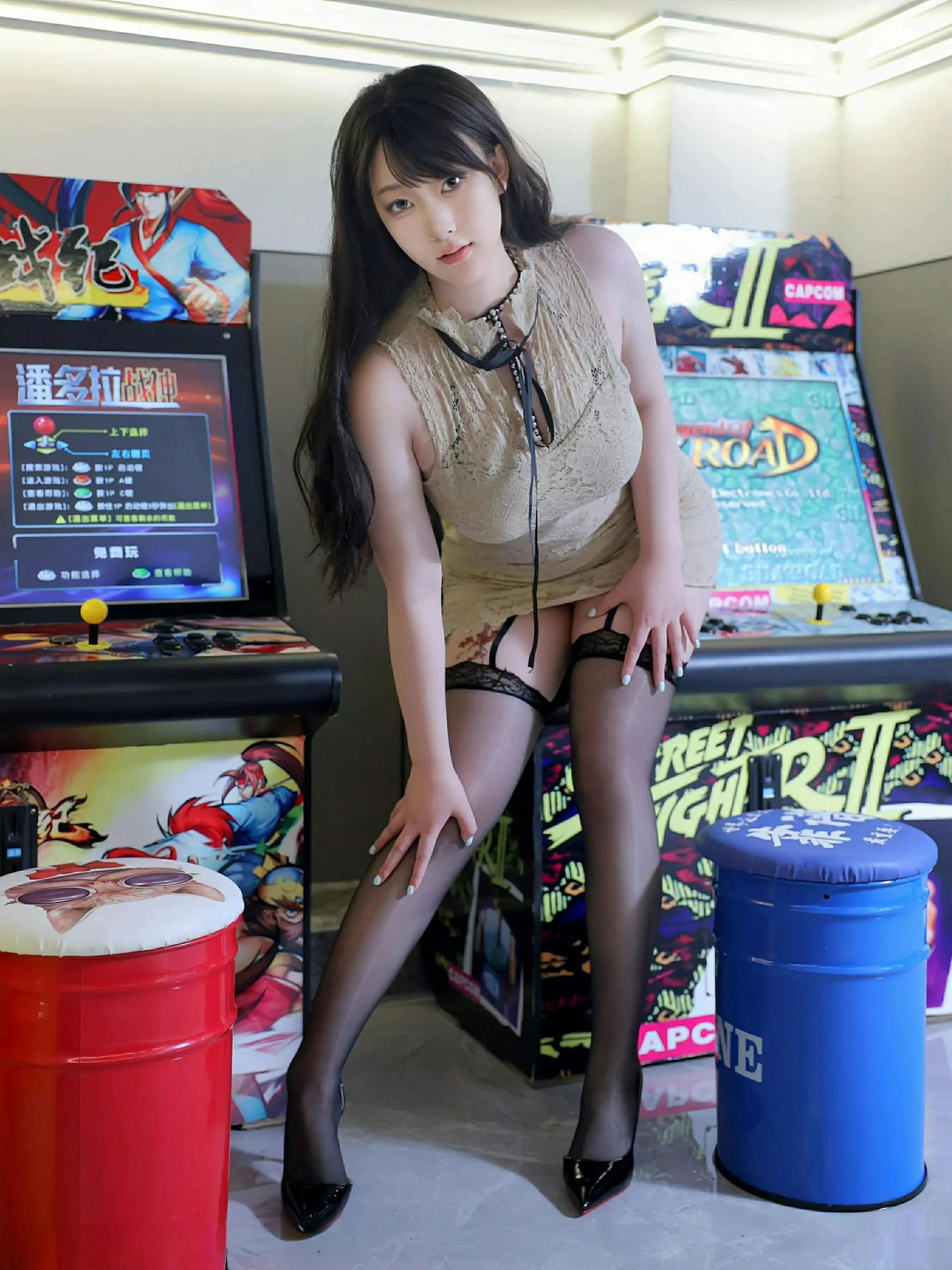 秀人集.com_[XiuRen秀人网]No.10643_模特李沁恩lrene性感肉色连衣短裙配黑丝吊袜秀丰腴身材诱惑写真78P