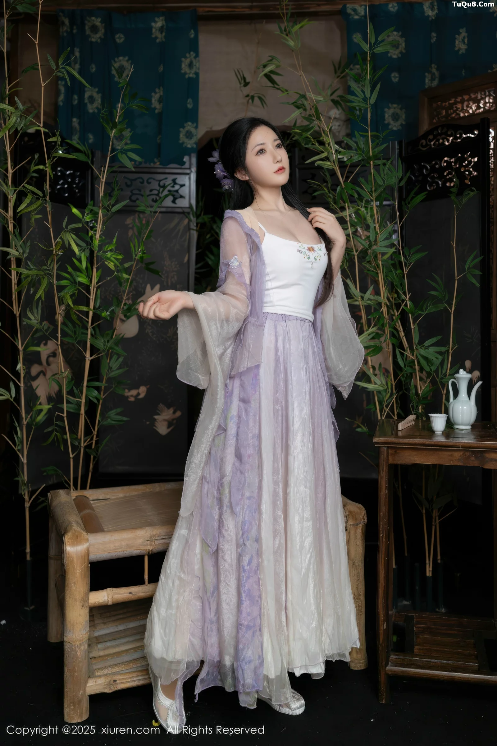 秀人集.com_[XiuRen秀人网]No.10737_模特鱼子酱Fish性感紫色连衣裙配白色丝袜秀曼妙身姿诱惑写真74P