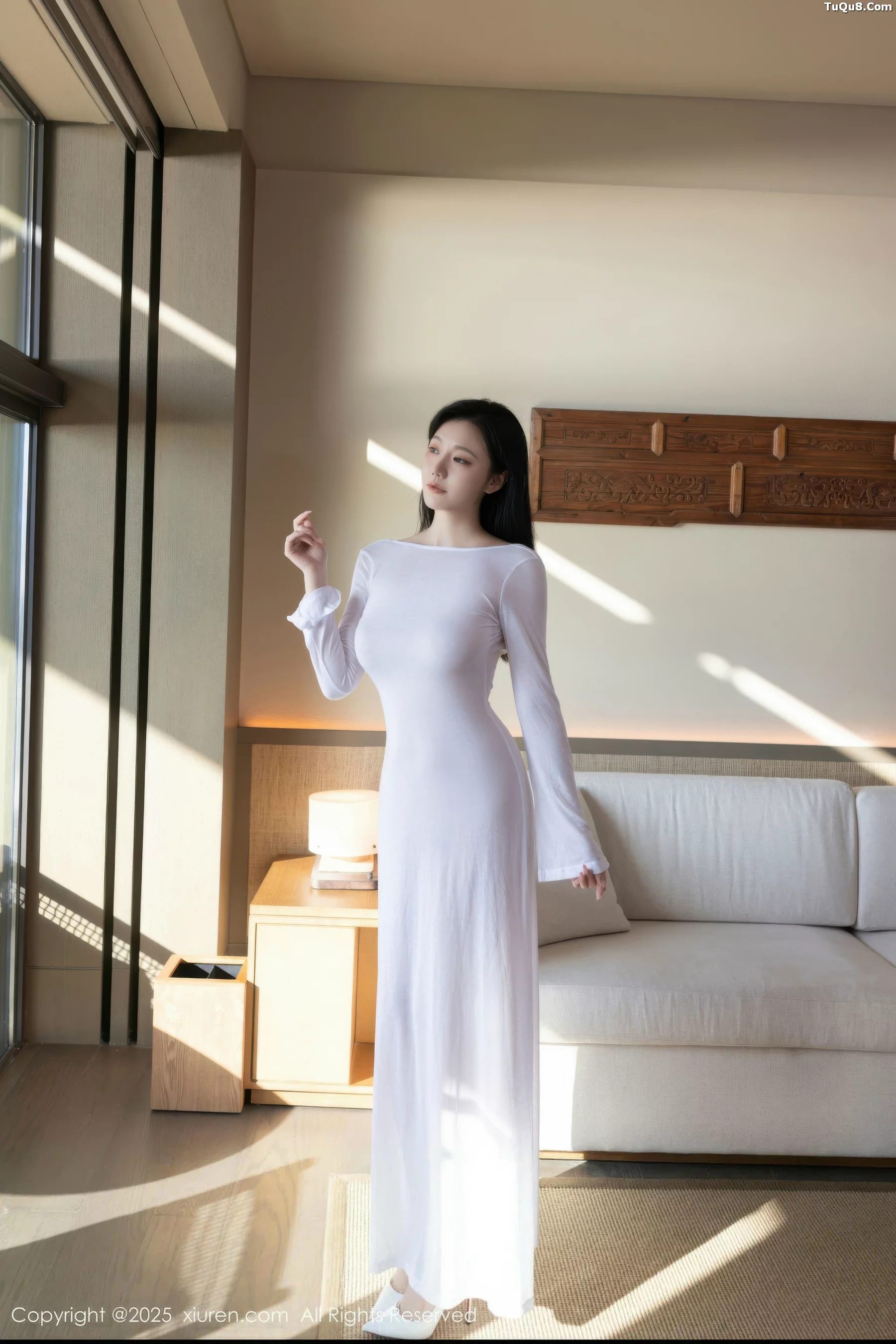 秀人集.com_[XiuRen秀人网]No.10747_模特安然anran性感白色连衣长裙配超薄肉色秀曼妙身姿诱惑写真80P