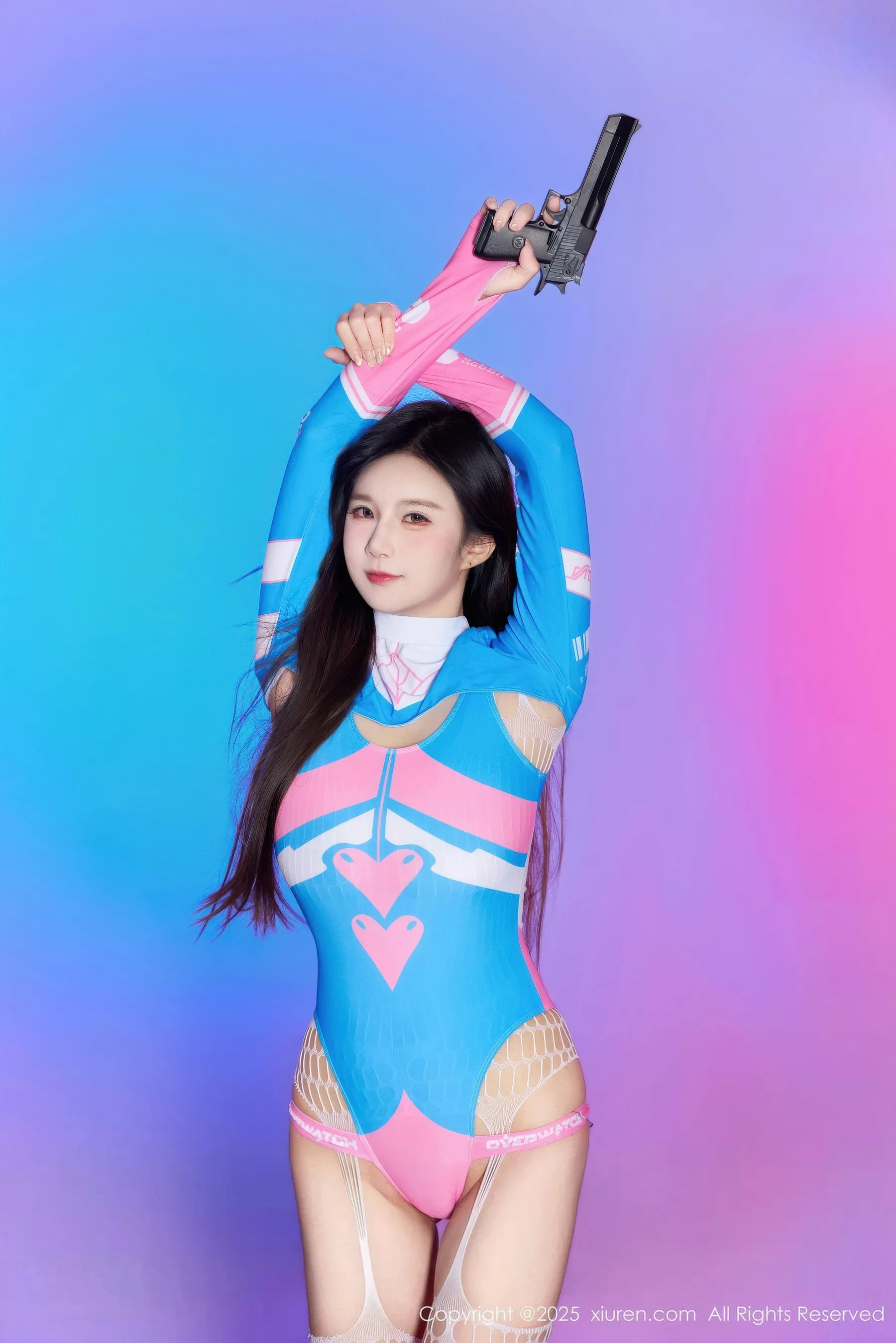 秀人集.com_[XiuRen秀人网]No.10886_模特小肉肉咪性感Cosplay装扮白色连体网袜秀凹凸身材诱惑写真62P