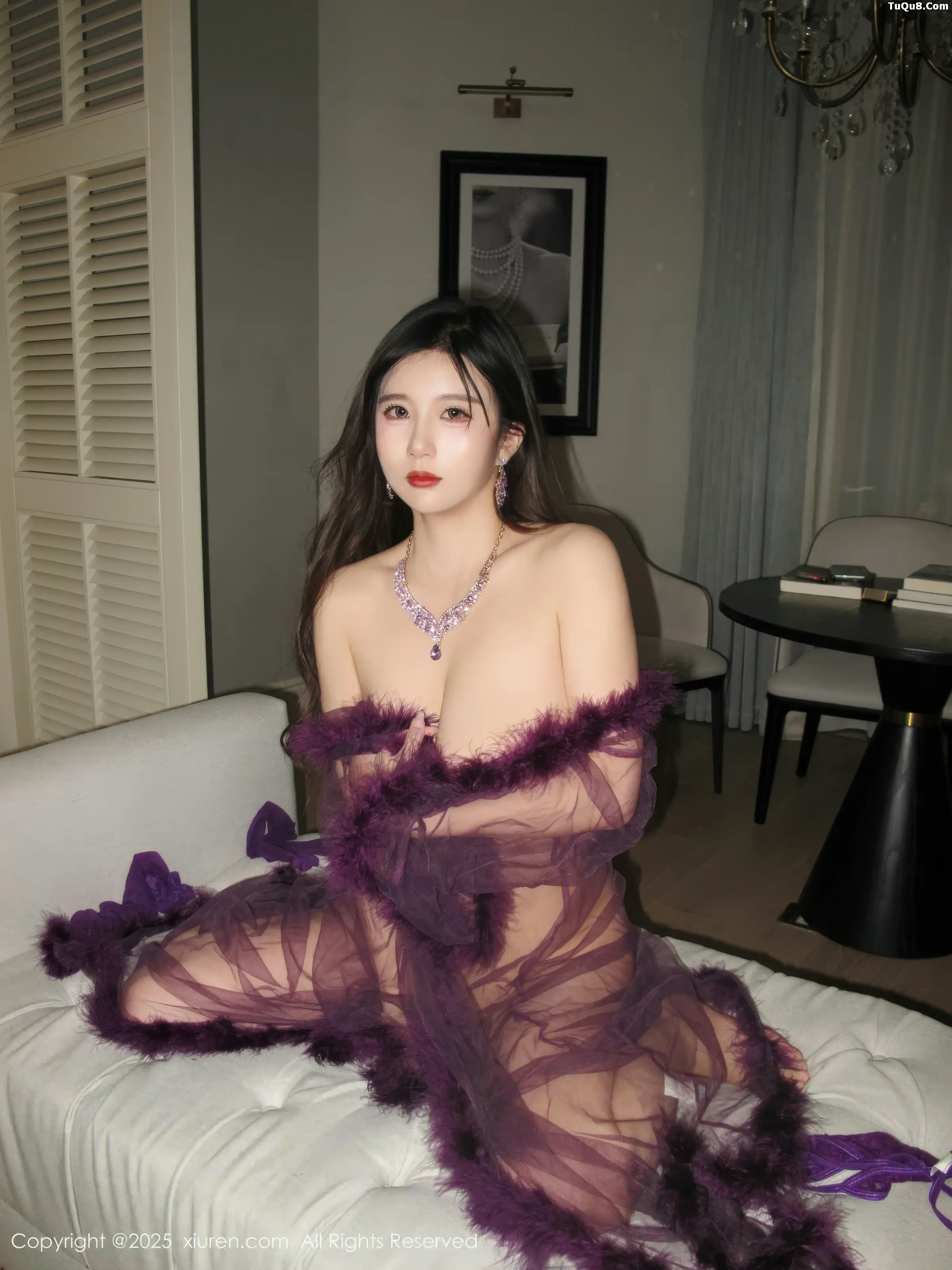 秀人集.com_[XiuRen秀人网]No.11047_模特小肉肉咪性感紫色情趣内衣配紫丝吊袜秀凹凸身材诱惑写真72P